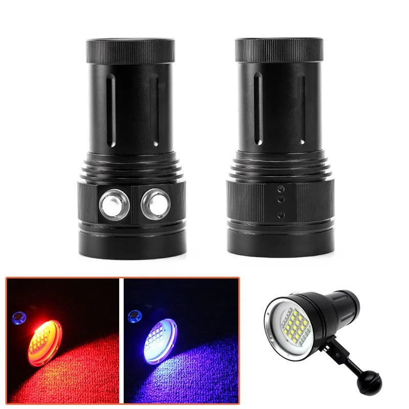Diving Underwater 100M XM-L2 LED Video Camera Photography Light Torch Flashlight