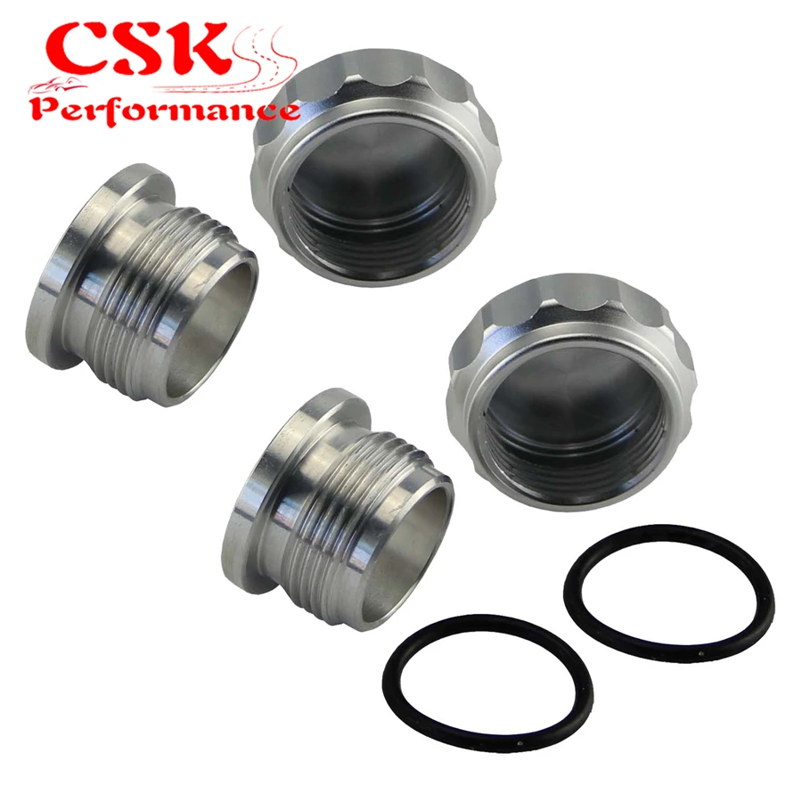 

2Pcs 1" 25.4mm Aluminium Weld On Filler Neck And Cap Oil, Fuel, Water Tank Black /Silver