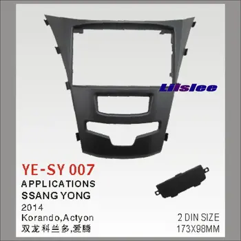 

2 DIN Car Refitting Frame Panel For Ssangyong Radio Stereo CD DVD Player NAVI Navigation/Dashboard ABS Fascia Kits