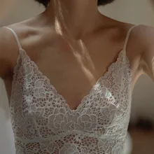 Сексуальные женские кружевные топы с v-образным вырезом на бретельках, элегантные женские топы на бретельках, летние однотонные уличные белые топы