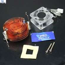 1pcs PC Cooler Small Fish Northbridge Radiator Copper North Bridge Chipset Heatsink with Crystal F-46 Cooling Fan 40*20mm