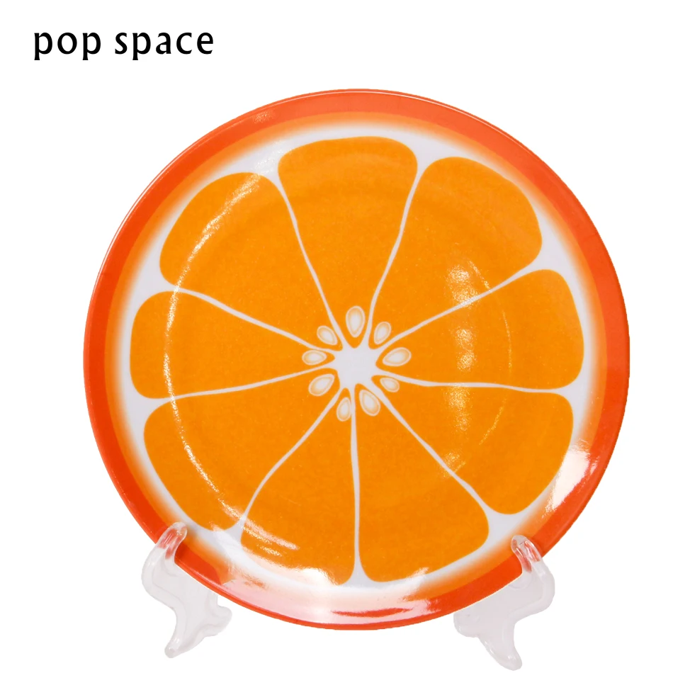 Three color orange plat Small fresh style salad, fruit plate Breakfast