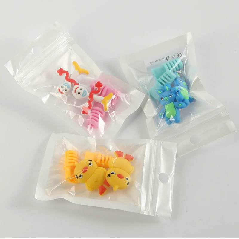История игрушек 4 Buzz Lightyear Forky Bunny& Ducky Симпатичный USB защита зарядного устройства для iPhone Android кабель Защита зарядного устройства Фигурки игрушки