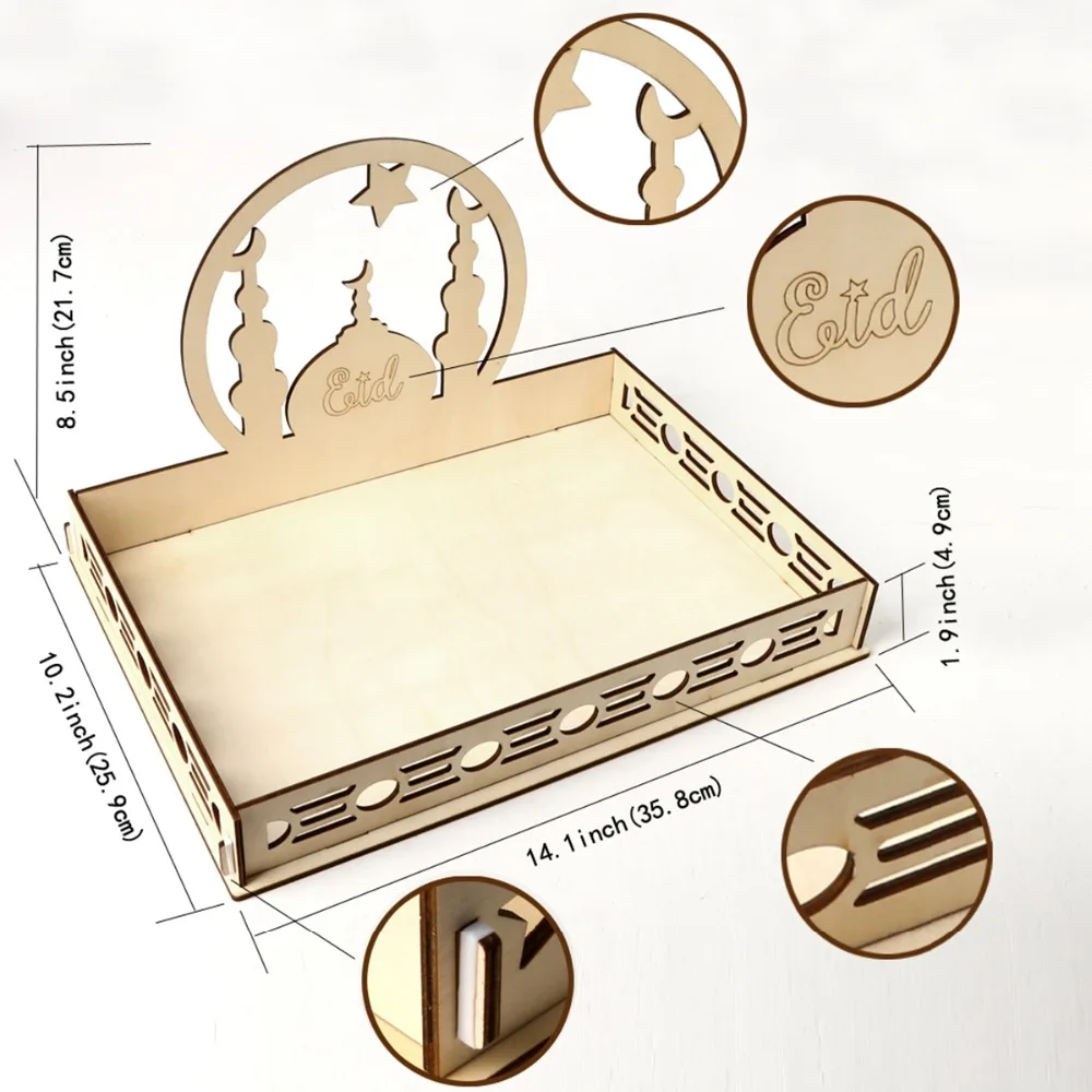 Деревянный ИД Мубарак Рамадан украшения исламский Рамадан и Ид украшения для еды Ид Аль Адха ИД мусульманский Декор подарок Рамадан