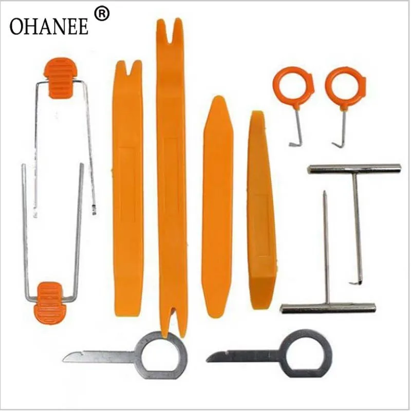OHANEE Car audio radio removal installer door clip panel Trim Dash tools for Refit and disassemble insulation repair pry 12 pcs |
