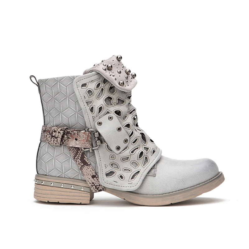 LALA IKAI/женские ботильоны из искусственной кожи; зимние ботинки в западном стиле на платформе и среднем каблуке; бархатные ботинки на молнии; 900A2164-5
