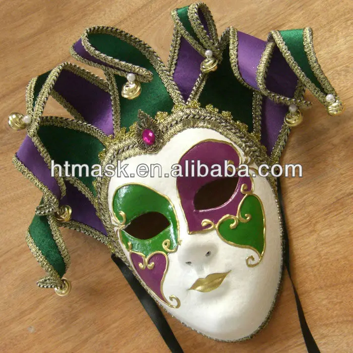 Full face papier mache carnival masks brazil masks female party masks