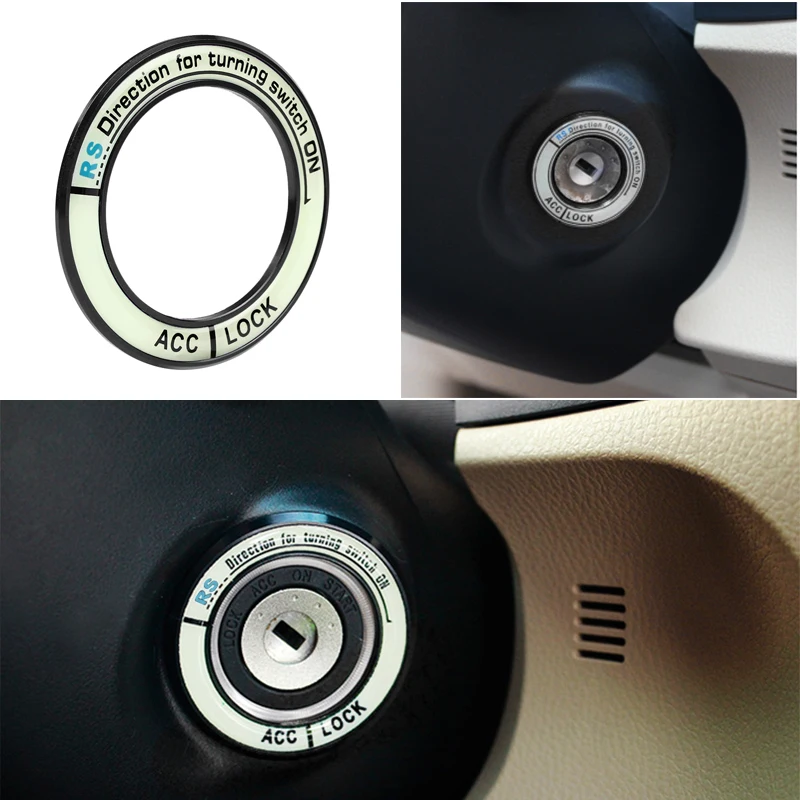 FORAUTO 3D Автомобильные наклейки-кольца, круглый светильник, украшение, авто аксессуары, автомобильный переключатель зажигания, крышка для COROLLA Lewin, светящийся