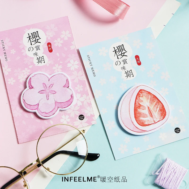 Infeel. me Сакура вкус липкий блокнот для заметок бумага сообщение Примечание