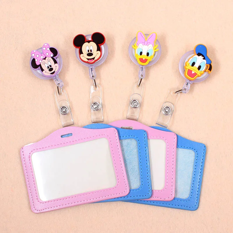 

Colorful Mickey Silicone Badge Scroll Nurse &Doctor Office Reel Character Scalable Student Exhibition Business Card Badge Holder