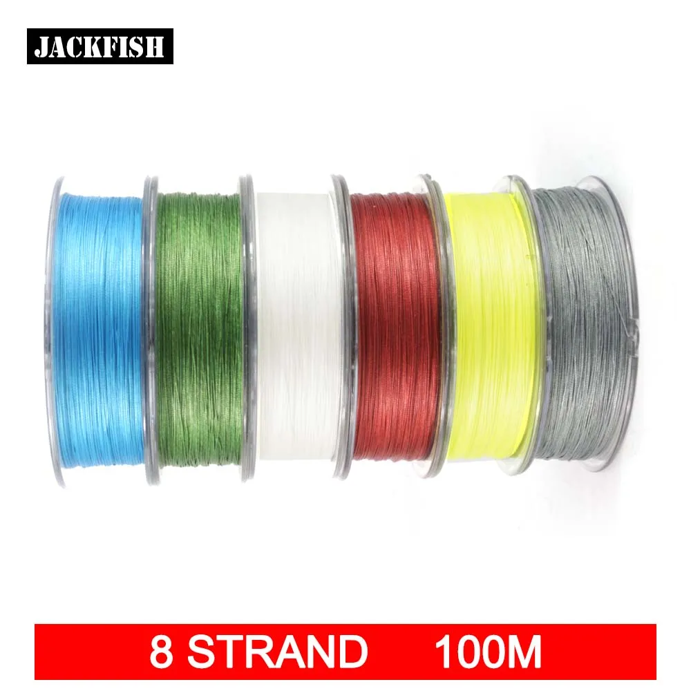 JACKFISH 8 strand 100M PE Braided font b Fishing b font Line Super Strong font b