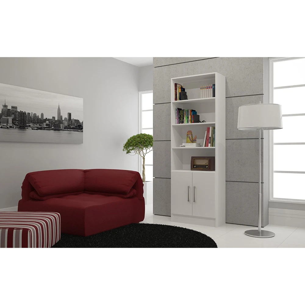 Practical Catarina Cabinet with 6- Shelves in White (2)