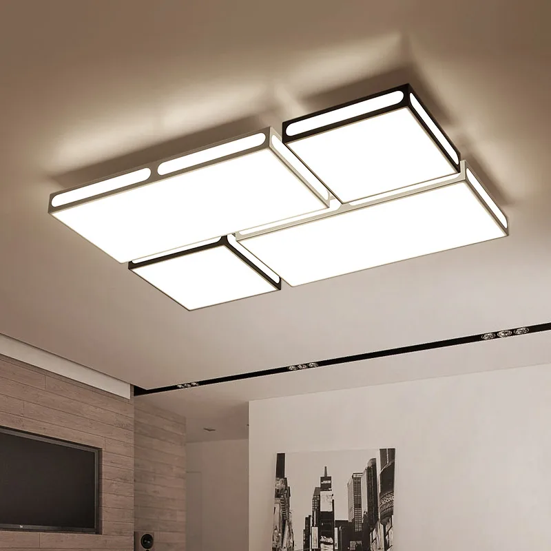 

Modern iron acrylic LED ceiling lights home living room lamp creative fixtures ceiling lamps rectangle bedroom Ceiling lighting