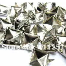 1000 шт 8 мм квадратные золотые/серебряные заклепки в форме пирамиды Пятна Панк Рок конусовидные бусины Шипы Сумка Обувь браслет