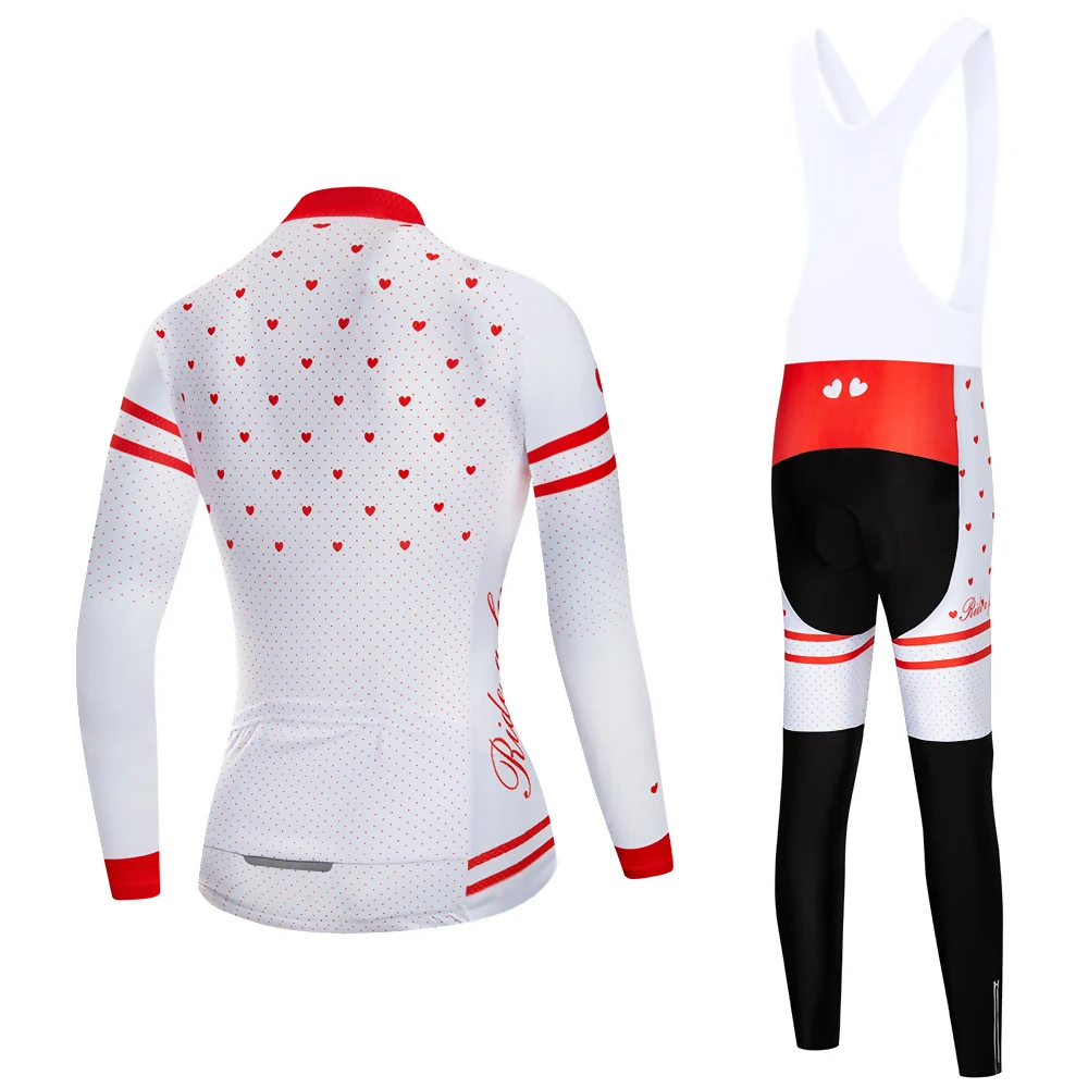GEODASH хорошее качество термальность флис велосипедная форма дамы 2019 Зима Велоспорт одежда для женщин гель площадку трикотажный комплект