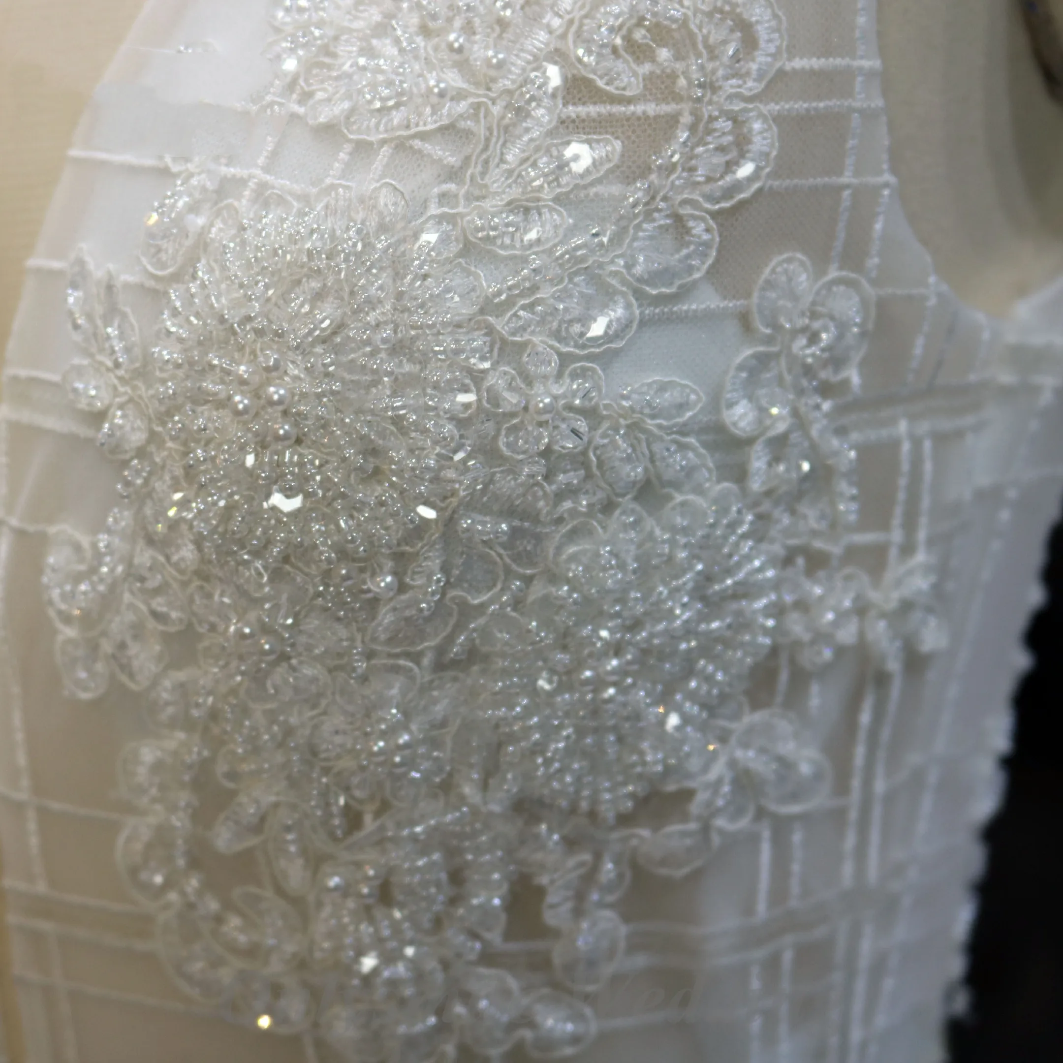 Onlysmile vestido de noiva блестящее сексуальное прозрачное роскошное кружевное свадебное