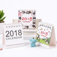 2018 Mini Desk Calendar Cartoon Organizer Schedule & To Do List Daily/ Desktop Calendar organizador desk calendario stationery
