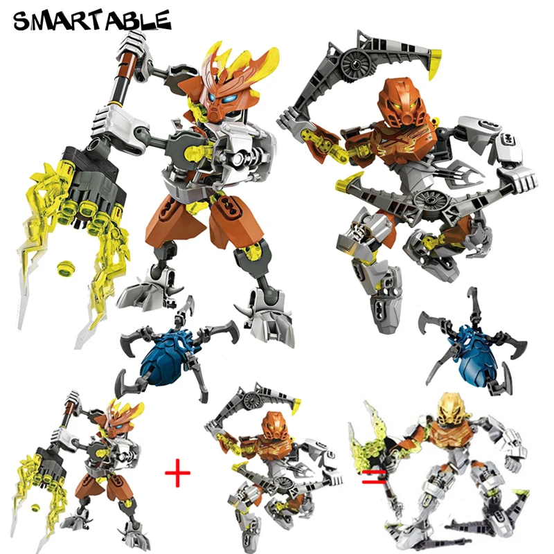 Smartable BIONICLE Protector Of Stone + Master of набор строительных блоков Pohatu игрушки для мальчиков