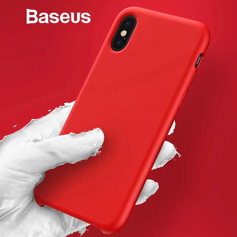 

Baseus Luxury Liquid Silicone Case for iPhone Xs Max Ultrathin, Smooth Caramel Color Case for iPhone Xs Max XR Phone Case