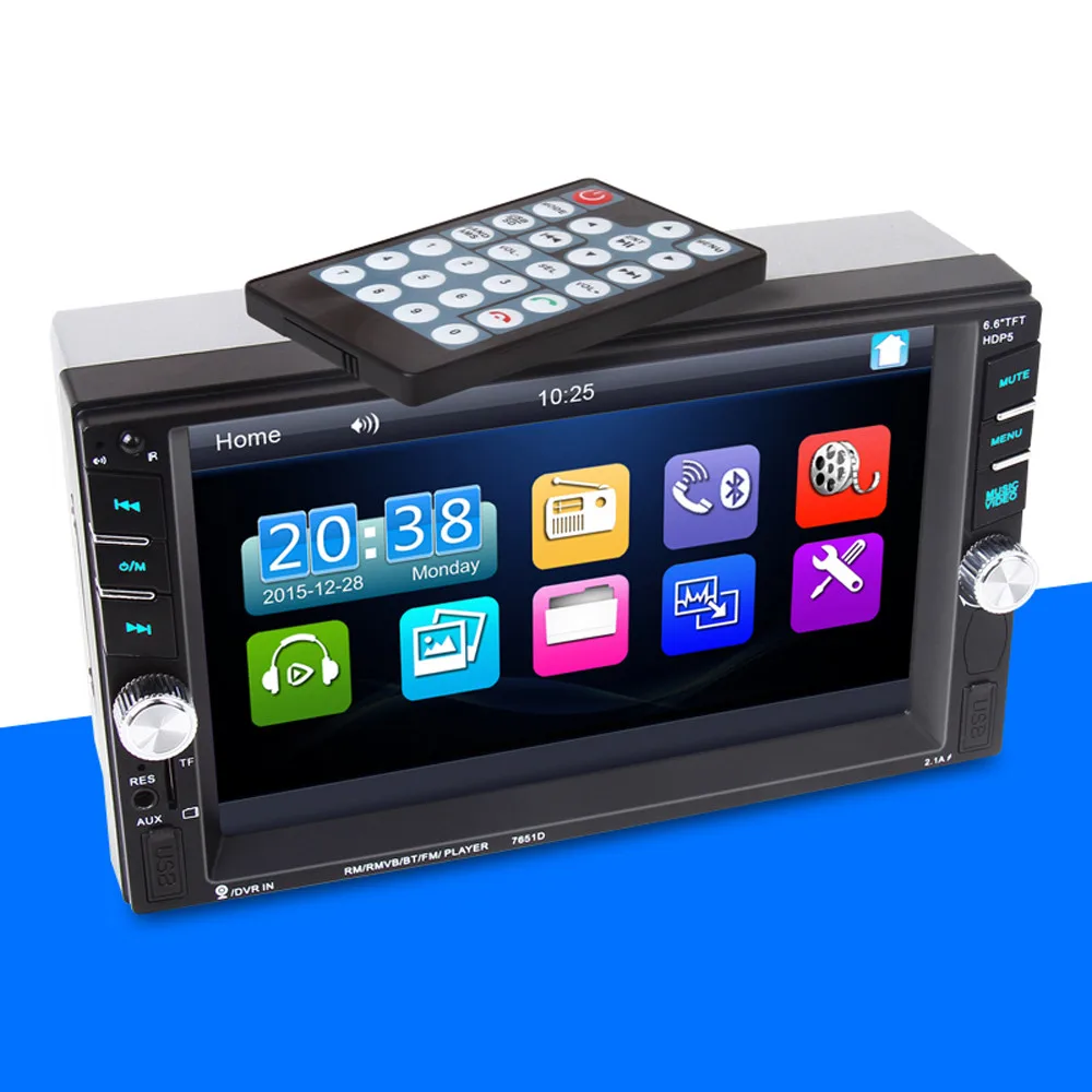 Discount 6.6 Bluetooth Car Stereo Audio In-Dash Aux Input Receiver SD/USB MP5 Player 3