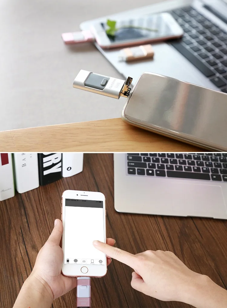 Microflash Usb флэш-накопитель для iphone 8/7/6s/6s Plus/6/5/5s/ipad Флэшка OTG 8 ГБ 16 ГБ 32 ГБ 64 Гб 128 ГБ флеш-накопитель HD Memory Stick