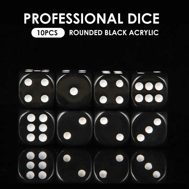 Deluxe Dice Роллинг кости закругленные игральные кости стимулирования забавно 12 мм 10 шт вечерние клуб бар