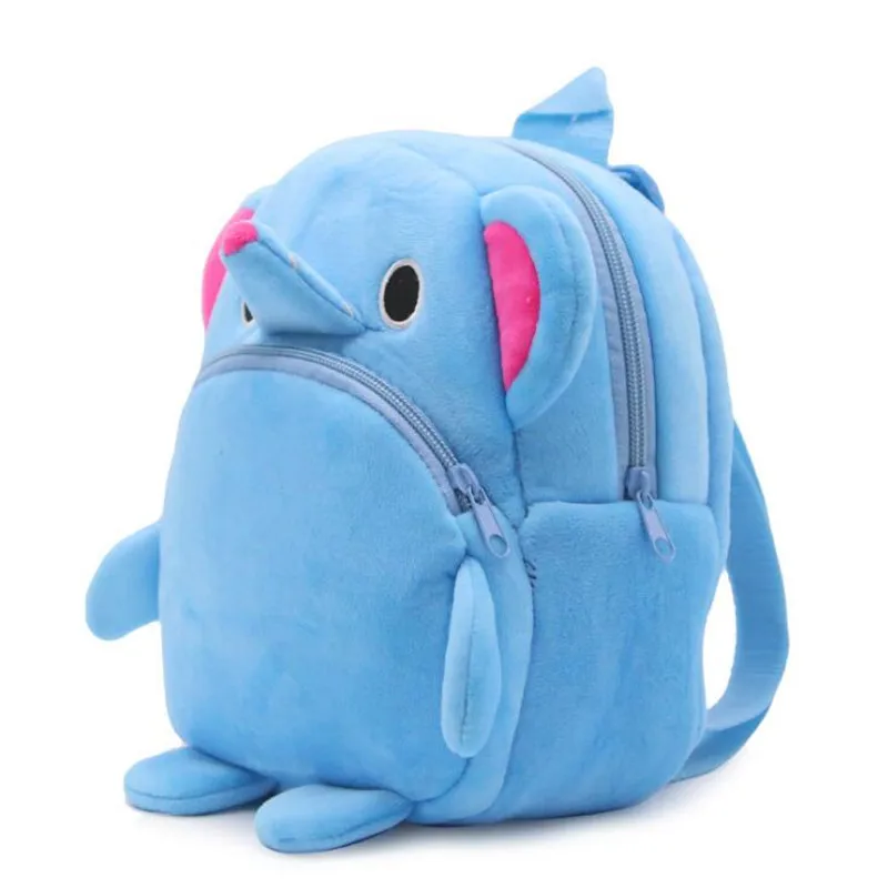 

1-3 years Blue Elephant Plush Backpacks Children Kindergarten School Mini Bags Knapsack Cartoon Animals Toys Plush Schoolbags