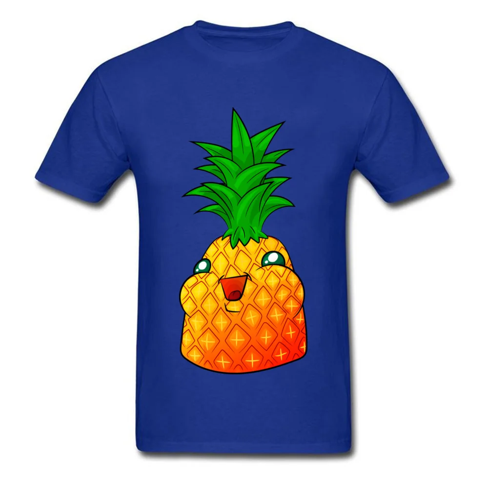 Pineapple Chunk Men Dominant Tops T Shirt O Neck NEW YEAR DAY 100% Cotton Fabric T Shirts Custom Short Sleeve Tee-Shirts Pineapple Chunk blue