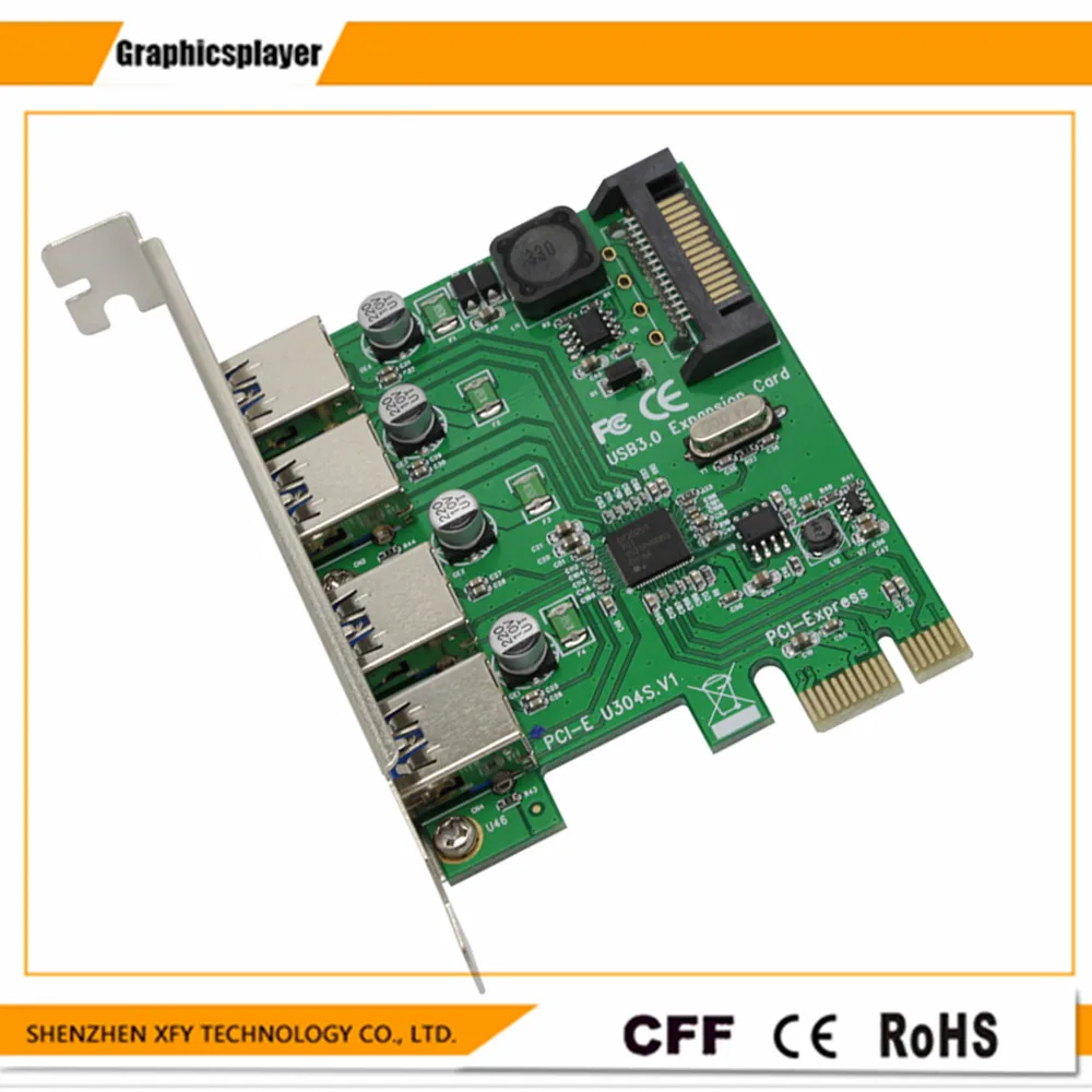 Новейшие высококачественные куртки на меху 4 Порты и разъёмы PCI-E к USB 3,0 концентратор карты расширения адаптер sata для настольного компьютера Компоненты ПК