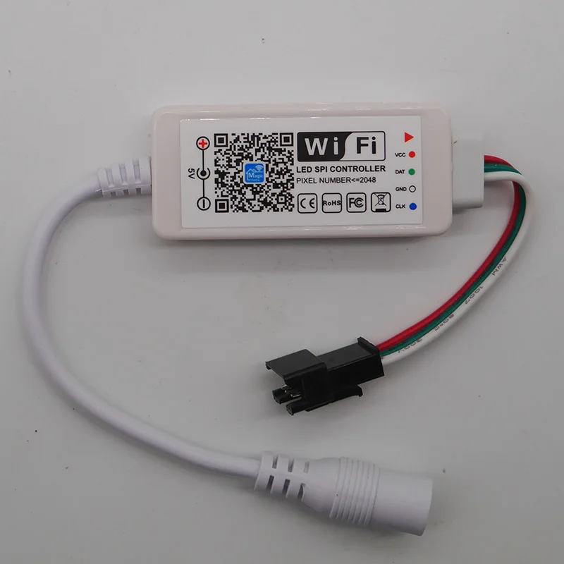 Адресуемые Magic Home светодиодный контроллер SPI DC5V DC12 24 V 2048 пикселей Миниатюрный Wi-Fi контроллер для WS2811 SK6812 WS2812B Светодиодные ленты