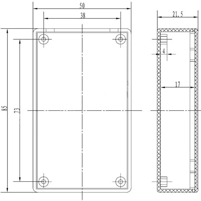 Пластиковый корпус для электроники корпус проект распределительная коробка корпус DIY 85X50X21 мм