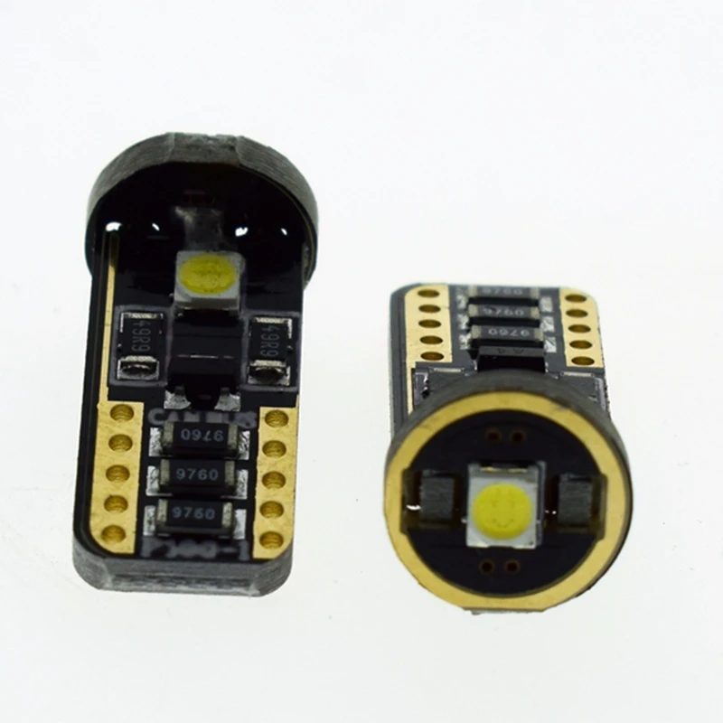 100* T10 2835 3SMD Canbus Error Free автомобильный светодиодный внутренний свет купола W5W 192 194 168 лампочки автомобильной приборной панели DC12V Предупреждение индикаторная лампа