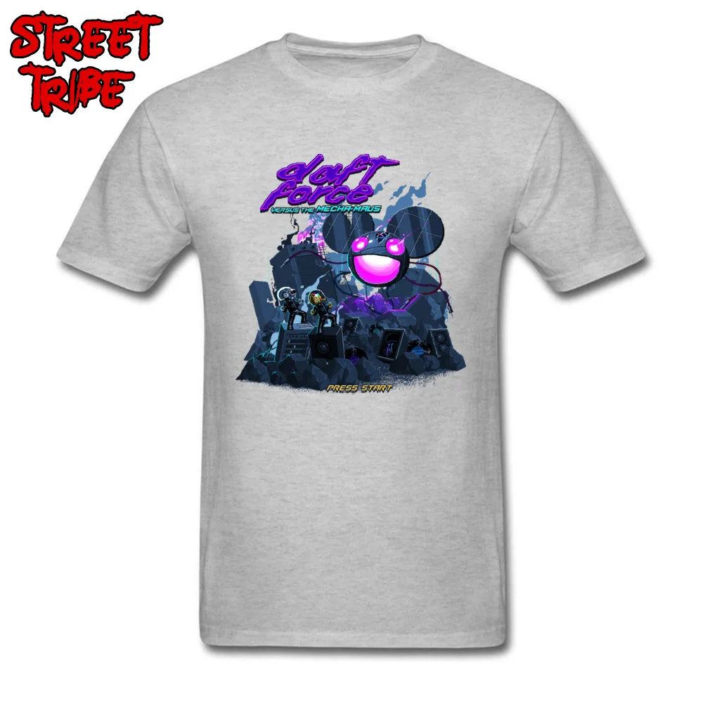 Daft Force Cotton Fabric Tops T Shirt for Men Design T-shirts Cool Funny Crew Neck Tees Short Sleeve Free Shipping Daft Force grey