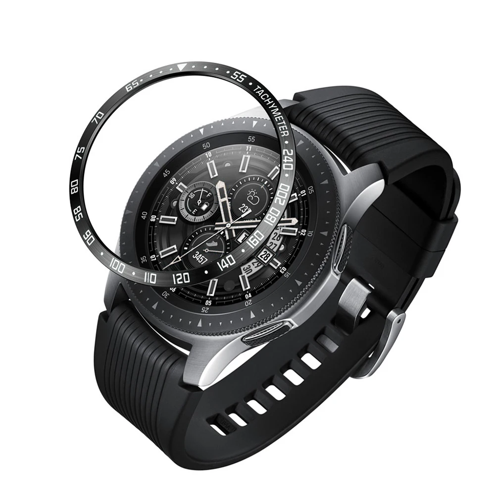 

Newly 46MM Bezel Ring Adhesive Cover Anti Scratch Stainless Steel for Samsung Galaxy Watch Adhesive Cover Anti Scratch Metal Hot