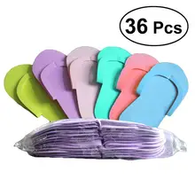 36 пар одноразовых пенных тапочек высокого качества Пена Педикюр Slippper для салона спа педикюр