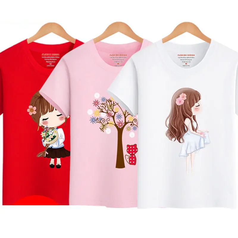 

New Arrival Spring 2019 Short Sleeve T Shirt Cotton Kids Tops Cute Summer Baby Girl Clothes Cartoon Kids Clothes Girls 8 to 12