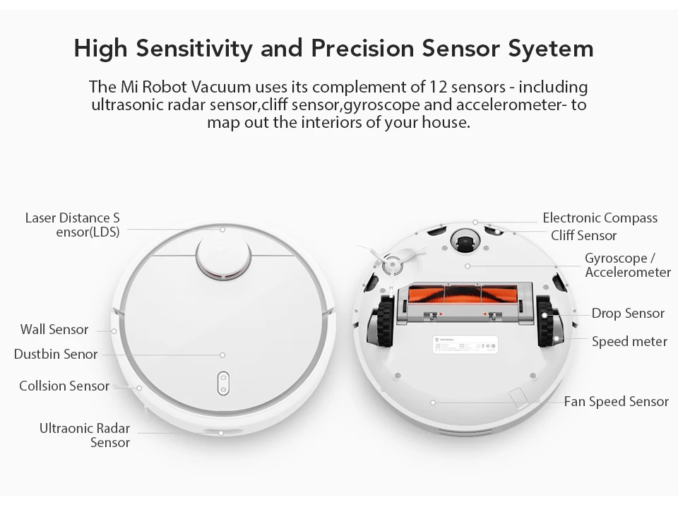 Xiaomi Mi Robot Vacuum Home Life Clearing Tool Automatic Sweeping Dust Sterilize Smart Planned Mobile App Remote Control (7)