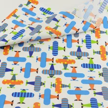 Blue Plane Cotton Fabric Bedding Decoration Teramila Fabrics Tissue Home Textile Patchwork Quilting Sewing Cloth Crafts