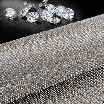 

Car Styling Automotive Interior Stickers Silver Crystal Decoration Flash Drill DIY Decals Super Luxurious