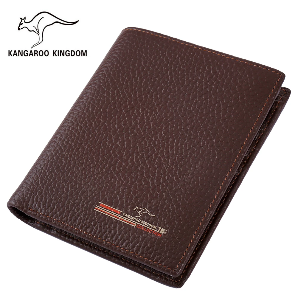Kangaroo Kingdom Luxury Fashion Men Wallets Genuine Leather Purse Short