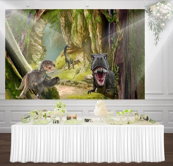 

HUAYI Jurassic World Dinosaur Party for kid Birthday Party Banner Adults Portrait Photography Backdrop photo Background sm-230