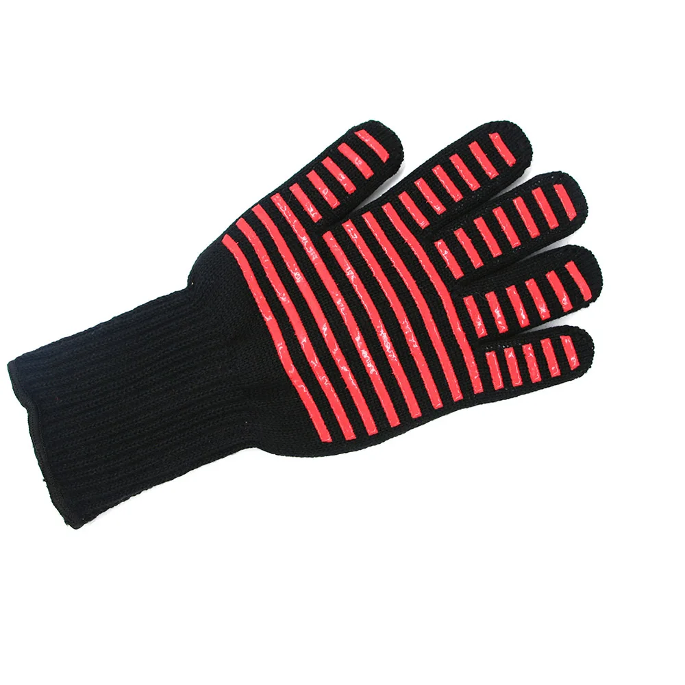 1 Extreme Heat Resistant Silicone Kitchen Barbecue Oven Glove Cooking BBQ Grill Glove Oven Mitt Baking Glove Kitchen Accessories - Color: 1