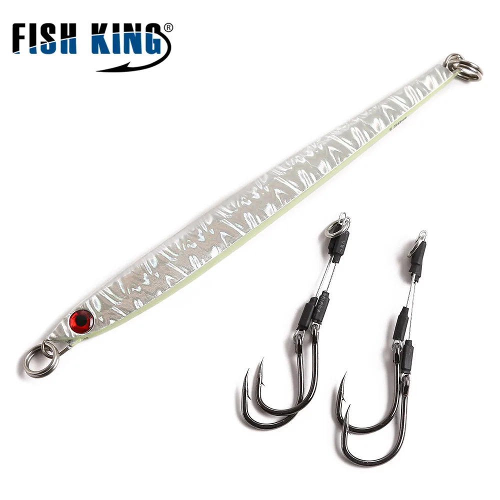 FISH KING Jigging Fishing Lure 150G 17.5CM 3D Eyes Saltwater Fishing Spoon Metal Hard Bait Boat