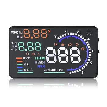 

Smart Car HUD Head Up Display KMH MPH A8 5.5" Digital Car Speedometer Car-styling OBD2 OBD II Speedometer Multi Car Styling
