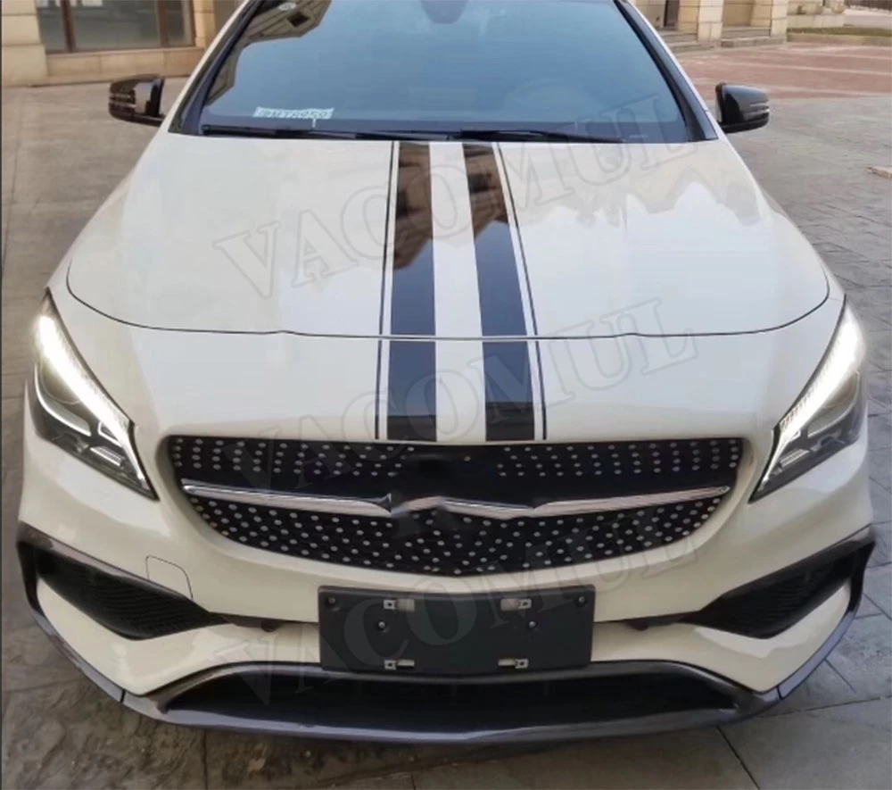 Передний спойлер из углеродного волокна для W117 CLA Class откидные канаточки Benz CLA45 AMG