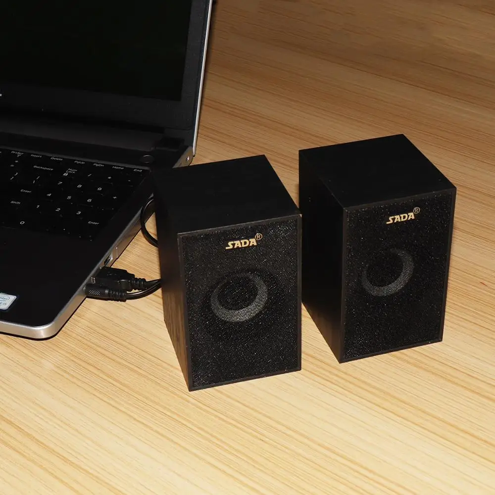 Портативный мини USB 2 0 деревянный сабвуфер компьютер Динамик с 3 5 мм аудио разъем