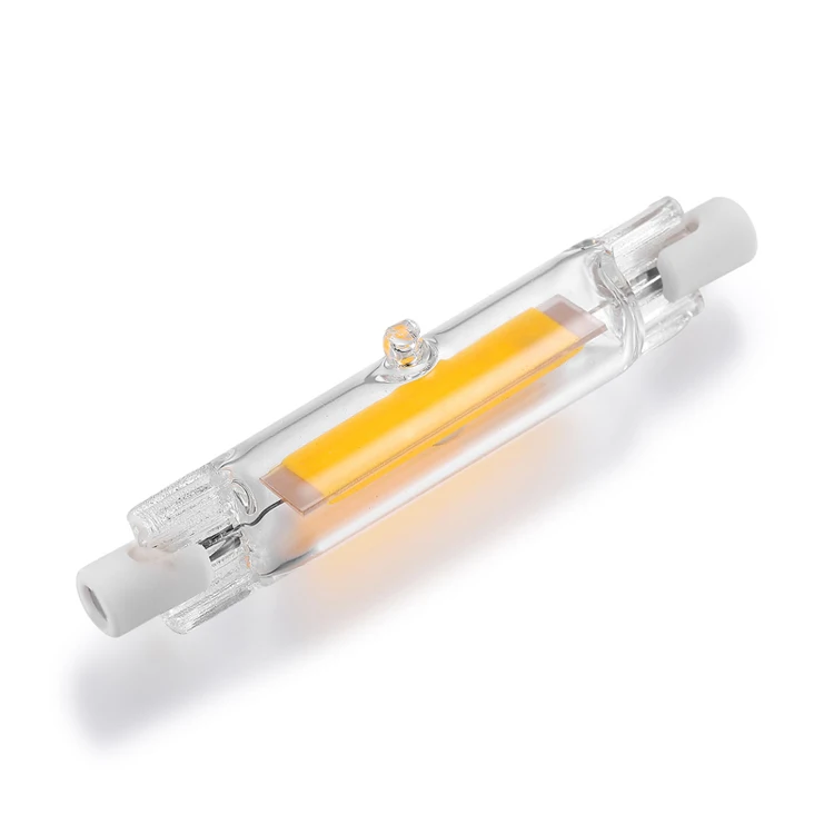 Dimmable R7S COB светодиодный светильник стеклянная лампочка трубка для замены галогенного света точечный свет 78 мм 118 мм AC 110V 220V Энергосберегающее Освещение