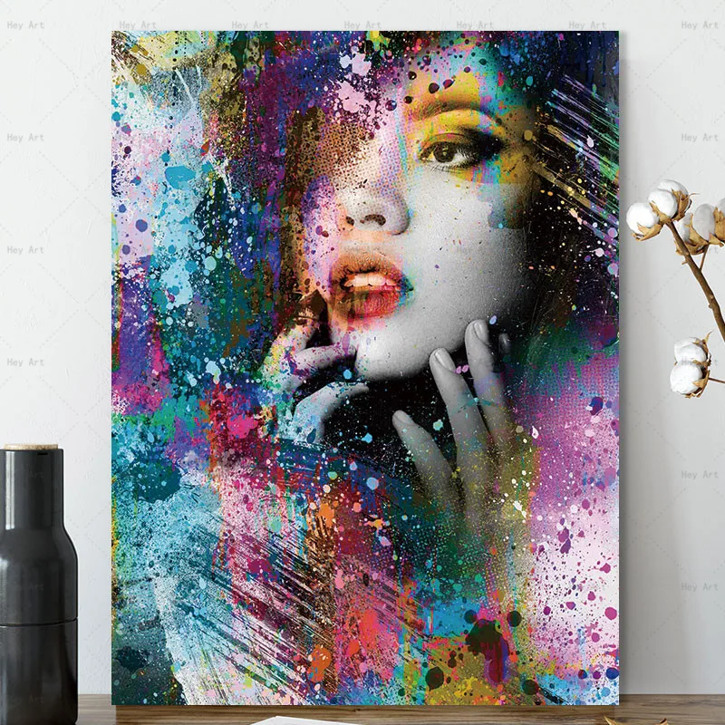 

Modern Posters and Prints Portrait Painting Frameless Printing Abstract Canvas art Wall picture