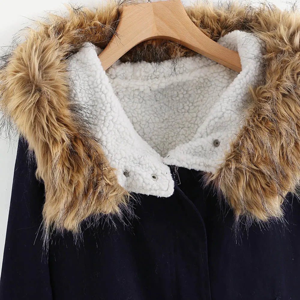 KANCOOLD модное длинное женское пальто женская зимняя хлопковая куртка с капюшоном пальто на молнии с карманами Верхняя одежда Пальто уличная одежда PJ1015