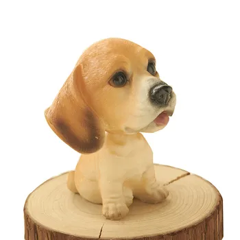 

Cute Resin Dog Craft Creative Resin Shaking Head Toy Dog Decoration Crafts Household Desktop Decor Dog Figurines Gifts